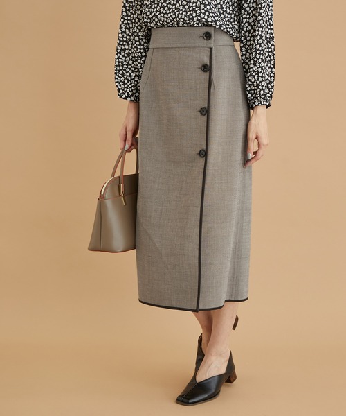 ROPE' PICNIC（ロペピクニック）の「リバーシブル/チェック＆無地スカート（スカート・レディース・ベージュ系その他/グリーン系その他/ピンク系その他2・36/38/40）」の16枚目の写真