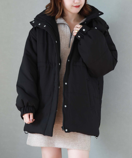 archives（アルシーヴ）の「ボリューム中綿ミドルジャケット（ダウンジャケット/コート・レディース・アイボリー/ピンクベージュ/ブラック・MEDIUM）」の5枚目の写真