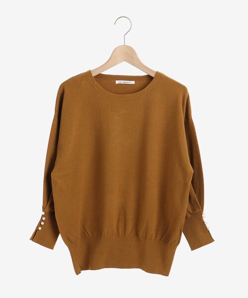 le.coeur blanc（ルクールブラン）の「袖口パール釦付きドルマンシルエットニット（ニット/セーター・レディース・ブラック/アイボリー/キャメル/ホワイト系その他2・38）」の11枚目の写真