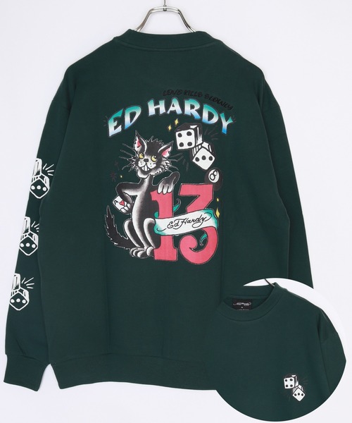 Ed Hardy(エドハーディー)の「Ed Hardy ビッグスウェットシャツ(スウェット・メンズ・ブラック系その他3/ブラック系その他/ブルー/ダークグリーン/イエロー系その他/ブラック系その他2/ブラック/イエロー/グリーン系その他3/グリーン系その他2/グリーン系その他/ブルー系その他・M/L)」の8枚目の写真