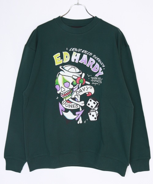 Ed Hardy(エドハーディー)の「Ed Hardy ビッグスウェットシャツ(スウェット・メンズ・ブラック系その他3/ブラック系その他/ブルー/ダークグリーン/イエロー系その他/ブラック系その他2/ブラック/イエロー/グリーン系その他3/グリーン系その他2/グリーン系その他/ブルー系その他・M/L)」の15枚目の写真