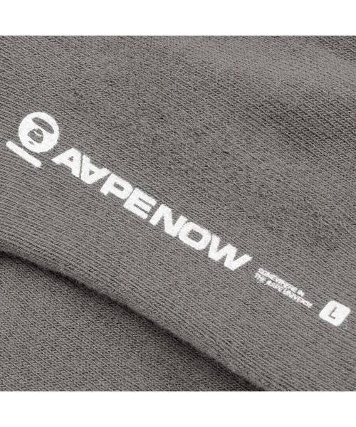 AAPE BY A BATHING APE（エーエイプバイアベイシングエイプ）の「AAPE NOW SOCKS L（ソックス/靴下・メンズ・ベージュ系その他7/アイボリー/グリーン系その他5/ブラック/パープル系その他4/グレー系その他3・SMALL/LARGE）」の9枚目の写真