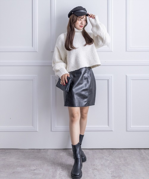 clear（クリア）の「ベルト付きキャスケット/帽子（キャスケット・レディース・ブラック/キャメル・F）」の4枚目の写真