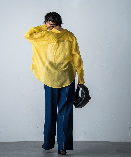 socolla（ソコラ）の「【socolla】デニムワイドパンツ（デニムパンツ・レディース・ネイビー・M/S）」の17枚目の写真