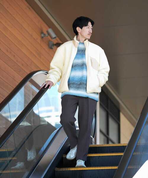 ITEMS URBANRESEARCH(アイテムズ アーバンリサーチ)の「ハイネック ボアブルゾン(ブルゾン・メンズ・ブラック/カーキ/アイボリー・MEDIUM/LARGE)」の5枚目の写真
