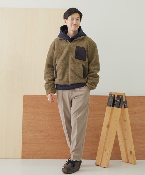 ITEMS URBANRESEARCH(アイテムズ アーバンリサーチ)の「ハイネック ボアブルゾン(ブルゾン・メンズ・ブラック/カーキ/アイボリー・MEDIUM/LARGE)」の22枚目の写真