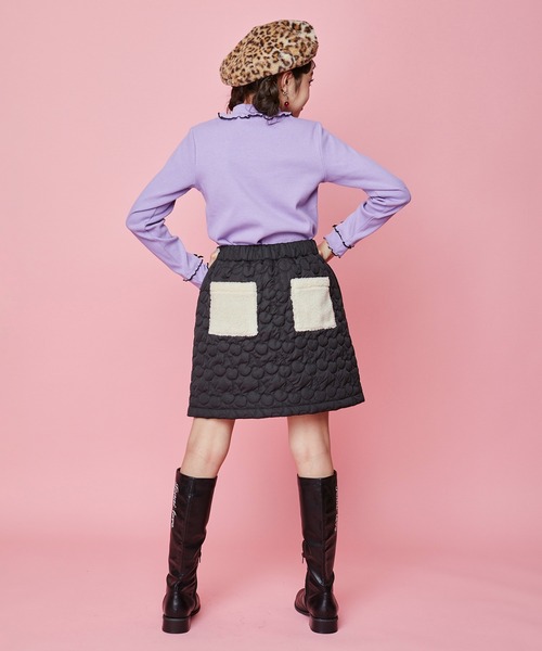 gasa✳︎gure 小花柄キルティングスカート 小花柄タック入スカート オーガニック綿入 レディス SELF+SERVICE