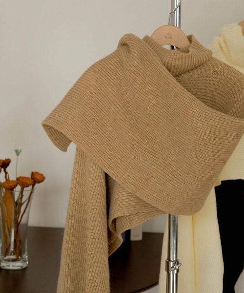 Bab（バブ）の「2WAYケープマフラー（マフラー・レディース・アイボリー/ブラック/ベージュ・ONESIZE）」の17枚目の写真