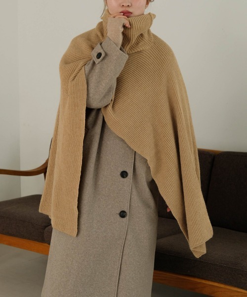 Bab（バブ）の「2WAYケープマフラー（マフラー・レディース・アイボリー/ブラック/ベージュ・ONESIZE）」の11枚目の写真