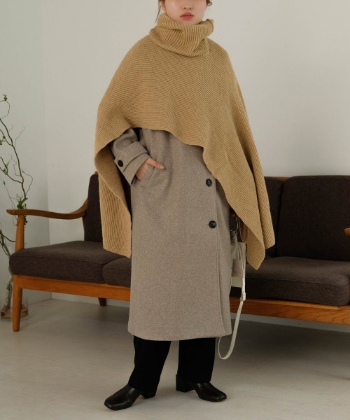 Bab（バブ）の「2WAYケープマフラー（マフラー・レディース・アイボリー/ブラック/ベージュ・ONESIZE）」の19枚目の写真