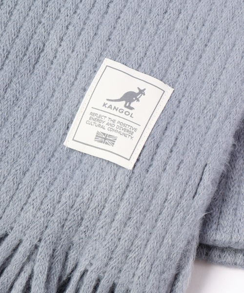 KANGOL(カンゴール)の「KANGOL リブ編みフリンジストール(ストール/ショール・メンズ・ライトグレー/ブラック/アイボリー/イエロー・FREE)」の10枚目の写真
