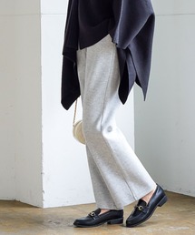 フェイクウールハイウエストストレートフレアパンツ