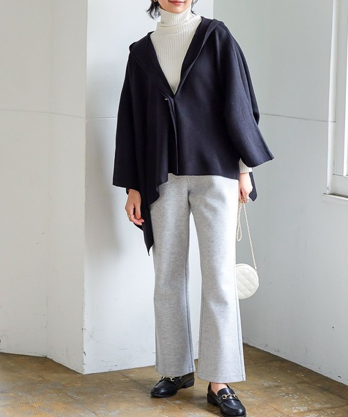 KOBE LETTUCE（コウベレタス）の「フェイクウールハイウエストストレートフレアパンツ（その他パンツ・レディース・グレー/グレー系/ベージュ系・FREE）」の7枚目の写真