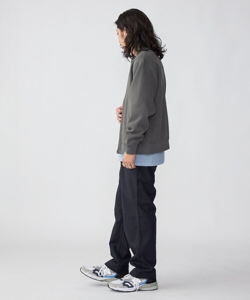 SHIPS(シップス)の「*SHIPS: ワンポイント ロゴ 梨地 ボンディング フリース クルーネック スナップ カーディガン(カーディガン/ボレロ・メンズ・ブラック/グレー/ベージュ・SMALL/MEDIUM/LARGE/X-LARGE)」の7枚目の写真