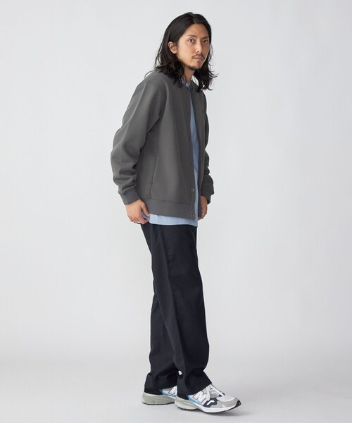 SHIPS(シップス)の「*SHIPS: ワンポイント ロゴ 梨地 ボンディング フリース クルーネック スナップ カーディガン(カーディガン/ボレロ・メンズ・ブラック/グレー/ベージュ・SMALL/MEDIUM/LARGE/X-LARGE)」の9枚目の写真