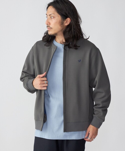 SHIPS(シップス)の「*SHIPS: ワンポイント ロゴ 梨地 ボンディング フリース クルーネック スナップ カーディガン(カーディガン/ボレロ・メンズ・ブラック/グレー/ベージュ・SMALL/MEDIUM/LARGE/X-LARGE)」の11枚目の写真