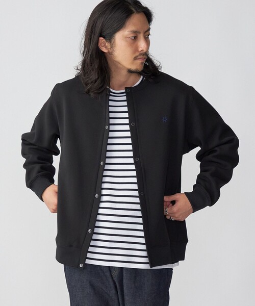 SHIPS(シップス)の「*SHIPS: ワンポイント ロゴ 梨地 ボンディング フリース クルーネック スナップ カーディガン(カーディガン/ボレロ・メンズ・ブラック/グレー/ベージュ・SMALL/MEDIUM/LARGE/X-LARGE)」の16枚目の写真