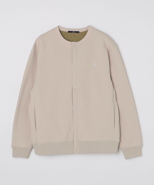 SHIPS(シップス)の「*SHIPS: ワンポイント ロゴ 梨地 ボンディング フリース クルーネック スナップ カーディガン(カーディガン/ボレロ・メンズ・ブラック/グレー/ベージュ・SMALL/MEDIUM/LARGE/X-LARGE)」の22枚目の写真