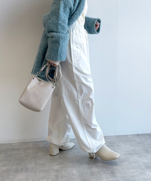 w closet（ダブルクローゼット）の「イージーパラシュートパンツ（その他パンツ・レディース・ホワイト/ピンク/カーキ/ブラウン/ブラック/ライトカーキ・FREE）」の14枚目の写真