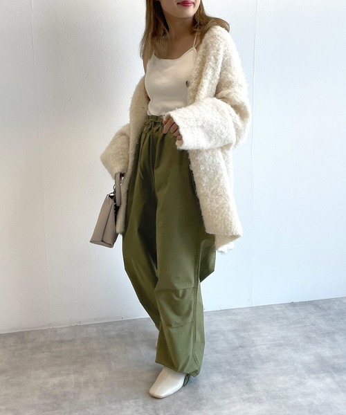 w closet（ダブルクローゼット）の「イージーパラシュートパンツ（その他パンツ・レディース・ホワイト/ピンク/カーキ/ブラウン/ブラック/ライトカーキ・FREE）」の16枚目の写真