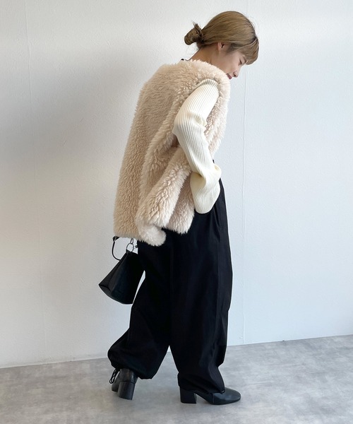 w closet（ダブルクローゼット）の「イージーパラシュートパンツ（その他パンツ・レディース・ホワイト/ピンク/カーキ/ブラウン/ブラック/ライトカーキ・FREE）」の19枚目の写真