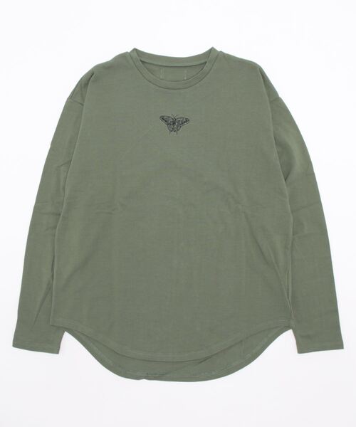 GENXDER(ノンジェンダー)の「【genxder】ユニセックス オリジナルクラゲプリント 蝶々刺繍 肩紐付き ロングTシャツ(Tシャツ/カットソー・メンズ・グレー/ブラウン/ブラック/ホワイト/ホワイト系その他/ブラック系その他/グレー系その他/ブラウン系その他/グリーン系その他/グリーン・MEDIUM/LARGE/X-LARGE)」の10枚目の写真
