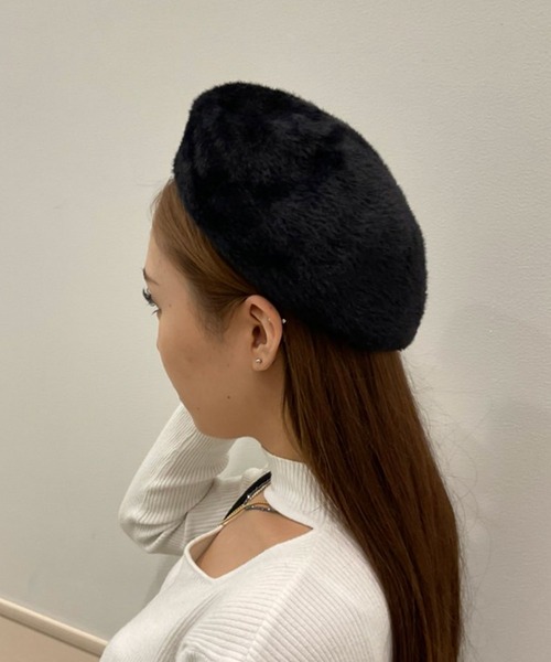 M me eme（エムミーエメ）限定品 ファーベレー帽 M me eme（エムミーエメ）限定品 ファーベレー帽