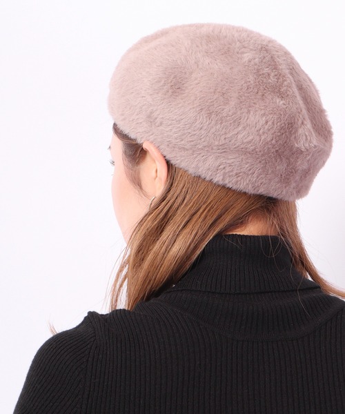セール】Ree&Mee モコモコ フェイクファー ベレー帽 帽子（ハンチング