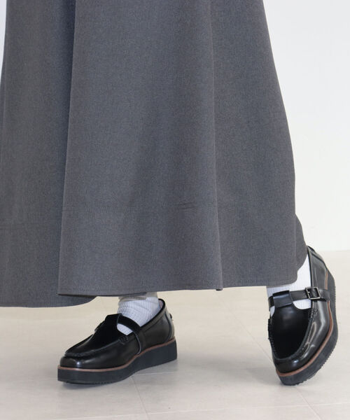 fredy emue(フレディエミュ)の「ウールライクフレアージャンスカ(ジャンパースカート・レディース・ブラウン/グレー・38)」の10枚目の写真