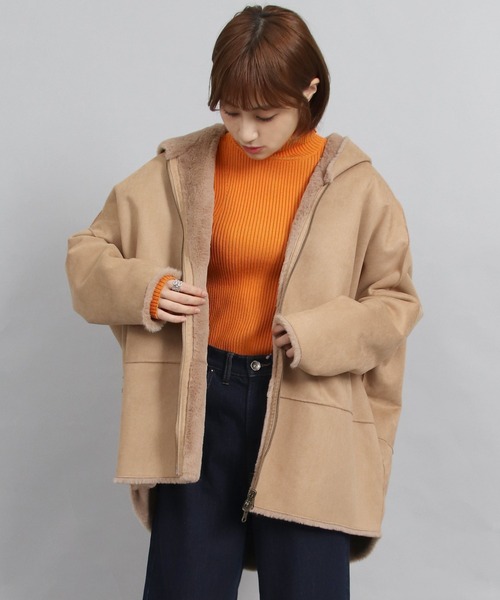 TITE IN THE STORE（ティテ　インザ　ストア）の「リバーシブルフェイクムートンコート（ムートンコート・レディース・キャメル/グレー・38）」の13枚目の写真