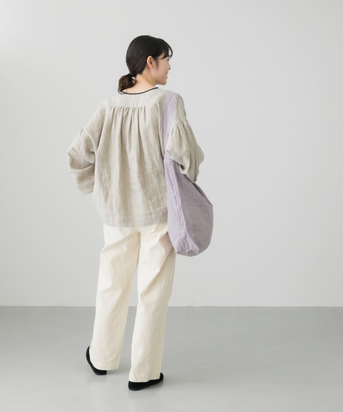 かぐれ(カグレ)の「コットンデニムイージーパンツ(デニムパンツ・レディース・インディゴブルー/ナチュラル・FREE)」の10枚目の写真