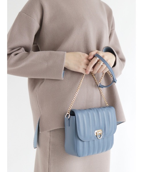 Te chichi（テチチ）の「キルティングミニショルダーバッグ（ハンドバッグ・レディース・オフホワイト/ブルー/ピンク・ﾌﾘ-）」の2枚目の写真