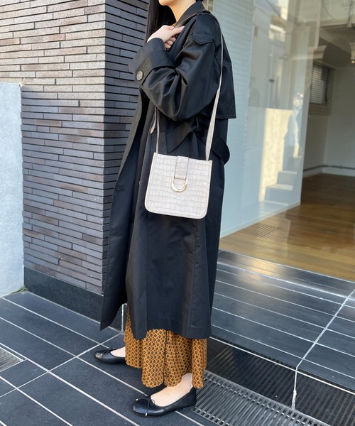 ☆ Tokyo 7Seven クロコ ショルダーバッグ ポシェット 黒 ☆