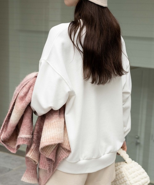 WEGO(ウィゴー)の「WEGO/グラフィックルーズスウェット(スウェット・レディース・ホワイト/ピンク/オートミール・FREE)」の13枚目の写真