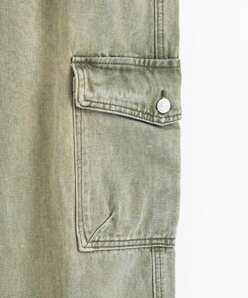 Ressaca(レサーカ)の「サイドポケット ワイドデニムカーゴパンツ ルーズストレート(カーゴパンツ・レディース・カーキ・S/M/L/XL)」の20枚目の写真