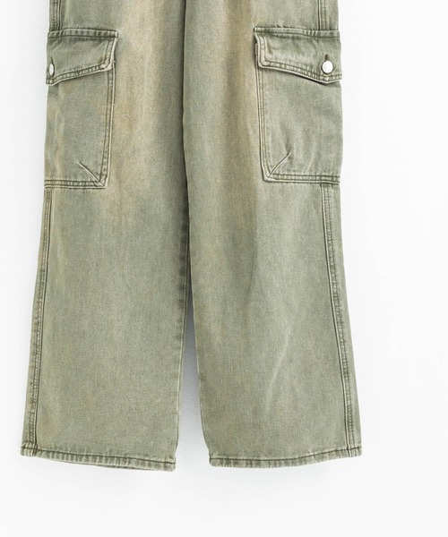 Ressaca(レサーカ)の「サイドポケット ワイドデニムカーゴパンツ ルーズストレート(カーゴパンツ・レディース・カーキ・S/M/L/XL)」の21枚目の写真