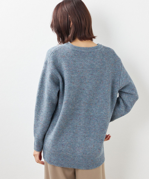 Petit Honfleur(プチオンフルール)の「【ウォッシャブル】カラーネップニットカーディガン(カーディガン/ボレロ・レディース・グレー/サックスブルー/ネイビー・M/L)」の15枚目の写真