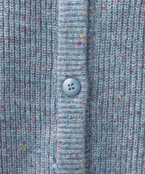 Petit Honfleur(プチオンフルール)の「【ウォッシャブル】カラーネップニットカーディガン(カーディガン/ボレロ・レディース・グレー/サックスブルー/ネイビー・M/L)」の7枚目の写真