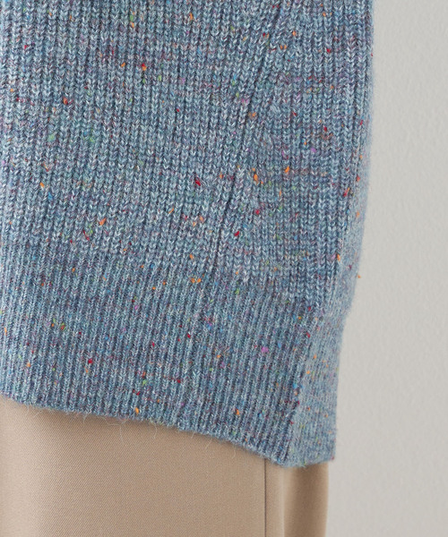 Petit Honfleur(プチオンフルール)の「【ウォッシャブル】カラーネップニットカーディガン(カーディガン/ボレロ・レディース・グレー/サックスブルー/ネイビー・M/L)」の11枚目の写真