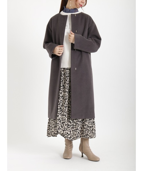 Te chichi（テチチ）の「単色花柄マーメイドロングスカート（スカート・レディース・ブラック/オフホワイト・ﾌﾘ-）」の7枚目の写真