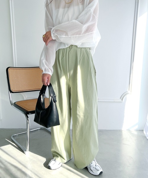 セール】タックボリュームワイドパンツ（その他パンツ）｜MYMOOD