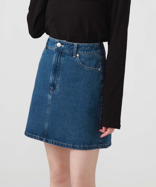 archives（アルシーヴ）の「デニムミニスカート（デニムスカート・レディース・ブラック/オフホワイト/ブルー・SMALL/MEDIUM）」の3枚目の写真