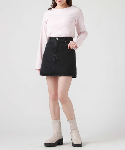 archives（アルシーヴ）の「デニムミニスカート（デニムスカート・レディース・ブラック/オフホワイト/ブルー・SMALL/MEDIUM）」の13枚目の写真