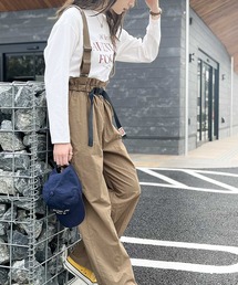Java | 《JaVaジャバ コラボ》上級のカジュアルアップに。バックルベルトサスペンダーパンツ(サロペット/オーバーオール)