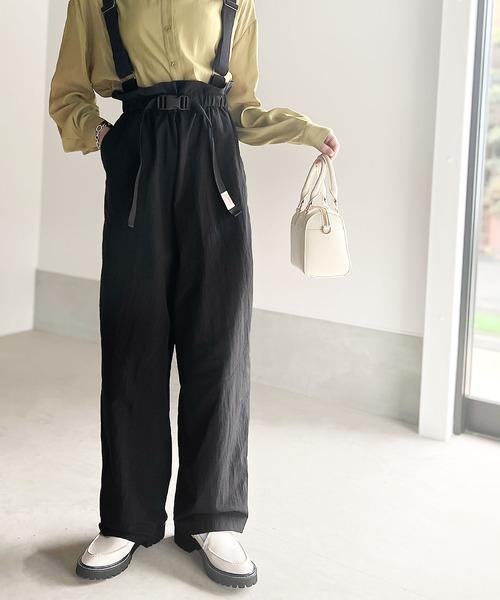 Java（ジャバ）の「《JaVaジャバ コラボ》上級のカジュアルアップに。バックルベルトサスペンダーパンツ（サロペット/オーバーオール・レディース・モカ/ベージュ系その他/ブラック・LARGE/MEDIUM/SMALL/X-LARGE）」の7枚目の写真