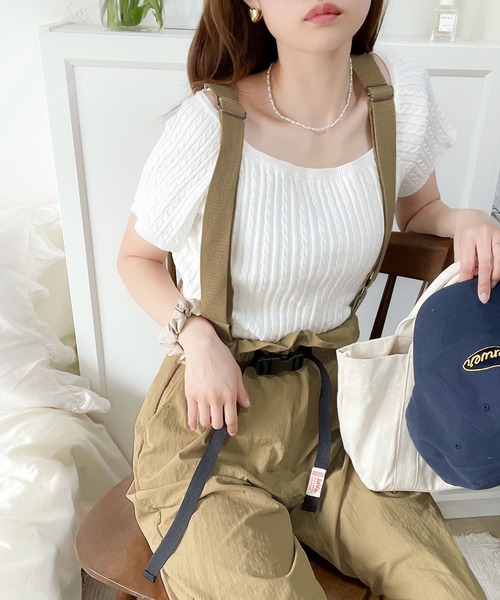 Java（ジャバ）の「《JaVaジャバ コラボ》上級のカジュアルアップに。バックルベルトサスペンダーパンツ（サロペット/オーバーオール・レディース・モカ/ベージュ系その他/ブラック・LARGE/MEDIUM/SMALL/X-LARGE）」の20枚目の写真