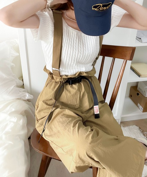 Java（ジャバ）の「《JaVaジャバ コラボ》上級のカジュアルアップに。バックルベルトサスペンダーパンツ（サロペット/オーバーオール・レディース・モカ/ベージュ系その他/ブラック・LARGE/MEDIUM/SMALL/X-LARGE）」の21枚目の写真