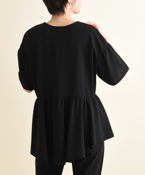 INTERPLANET(インタープラネット)の「カットジョーゼットパールブラウス(シャツ/ブラウス・レディース・オフホワイト/ブラック/ライトベージュ/グレイッシュベージュ・FREE)」の20枚目の写真