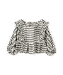 FREE'S MART | 【WEB限定】◆肩フリルギンガムペプラムブラウス(シャツ/ブラウス)