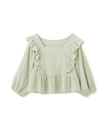 FREE'S MART | 【WEB限定】◆肩フリルギンガムペプラムブラウス(シャツ/ブラウス)